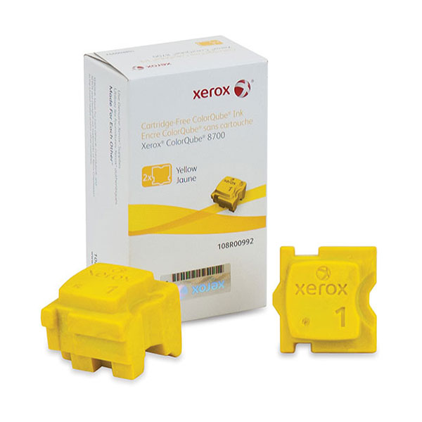 Genuine OEM Xerox 108R00992 Yellow ColorQube Ink (2/Box) (4200 Page Yield)