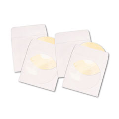 Paper CD/DVD Sleeve, 24 LB, 4-7/8"x5", 100/BX, White