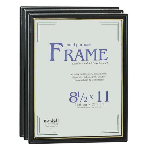Document Frame, Easy Slide -In Feature, 8-1/2"x11", Black