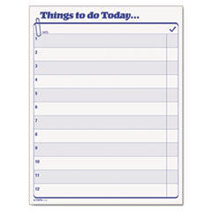 Things To Do Today Pad,8-1/2"x11",100/SHT,WE/BE Print