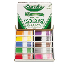 Markers Classpacks,Non-wash,Fine Tip,10 Colors, 200/BX, AST