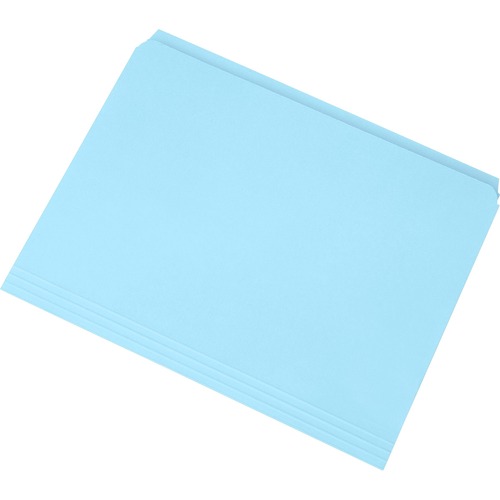 File Folder, Straight Cut, 11pt., Letter, 100/BX, Blue
