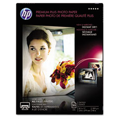 HP Photo Paper, 8-1/2"x11", 50 Shts, Glossy/White