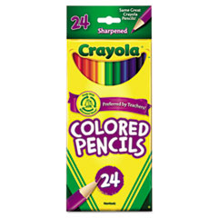 Colored Pencils, 3.3mm Lead, 24/ST, Assorted