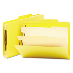 Classification Folders,2/5 Cut,Letter,2 Divider,10/BX,Yellow