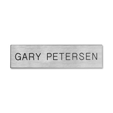Name Plate Only, Plastic, 2"x8"