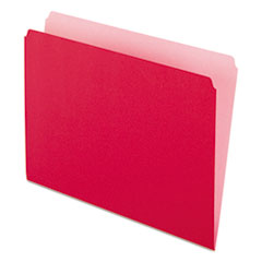 File Folder, Straight Tab Cut, Letter-Size, 100/BX, Red