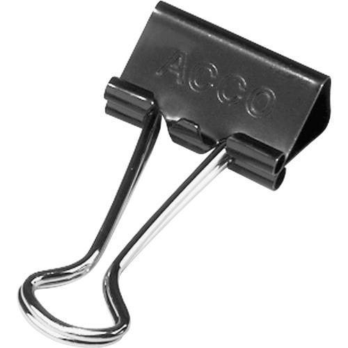 Binder Clips, Small, 3/4"W, 5/16" Capacity, Black/Silver