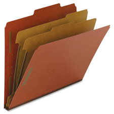 Classification Folders, 2" Exp., Legal, 1 Div, 10/BX, Red