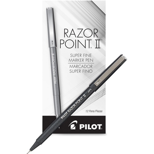 Razor Point II Marker, Super Fine, Black Ink