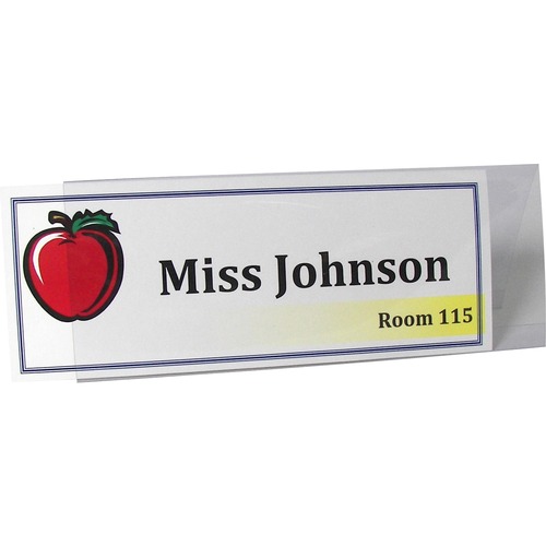 Name Tent Holder, 11-1/6"x4-5/16", 25/BX, Clear