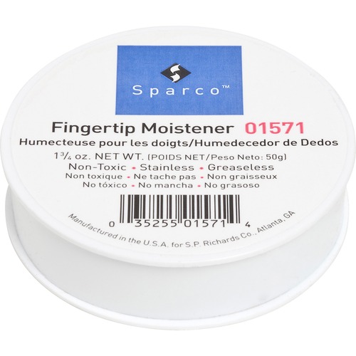Fingertip Moistener, Nonskid Back, 1-3/4 oz.
