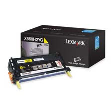 Genuine OEM Lexmark X560H2YG High Yield Yellow Toner Printer Cartridge (10000 page yield)
