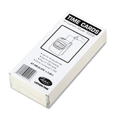 Time Cards, 2 Sided, Numbered 1-100, 100/PK,7" H, White