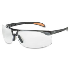 Safety Glasses, 2mm Lens, Anti-Scratch, Metallic Black Frame