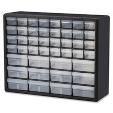 Storage Cabinets,44 Drawers,20"x6-3/8"x15-13/16",BK/GY