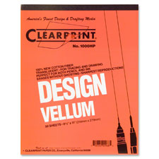Vellum Pad, 50 Sheets, Acid-free, 8-1/2"x11", White