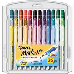 Permanent Markers,Fine Tip,Fade-resistant,36/ST,Assorted
