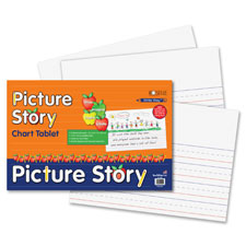 Picture Story Chart Tablet, 24"x16", 1/2 Rld, 25Shts, WE