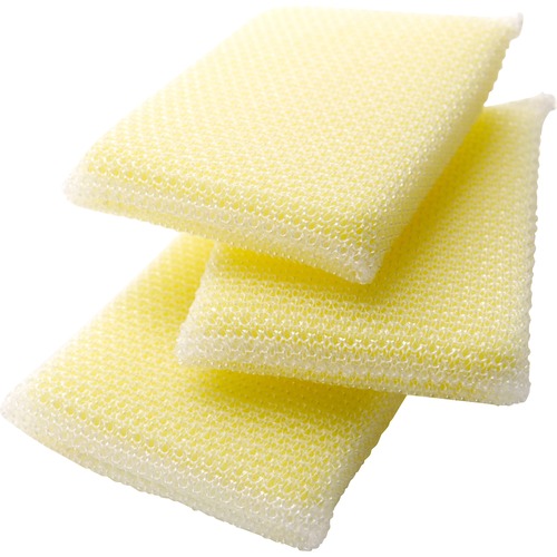 All Purpose Cleaning Pads, 2-39/64"x4-5/16"x1/2", 3/PK, YW