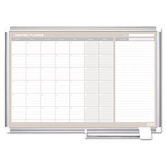 Dry-Erase Board, Monthly Planner, 24"x36", White