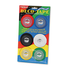 Decorative Tape, 1/8"x324"L, 6/PK, Assorted Bright