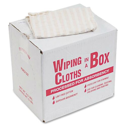 Cotton Wiping Cloths, Assorted Sizes, 5 lb Box