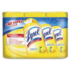 Lysol Disinfecting Wipes, Lemon, 80 Wipes, 2PK/CT, White
