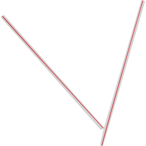 Stir Sticks, Plastic, 5-1/2", 1000/BX, White w/ Red Stripes