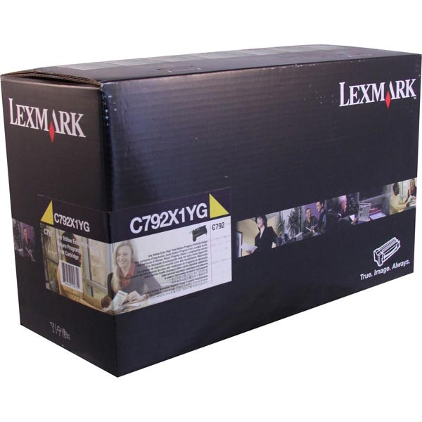 Genuine OEM Lexmark C792X1YG Extra High Yield Yellow Return Program Toner (20000 Page Yield)