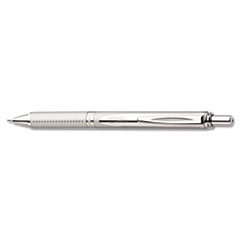 Gel Pen, Retract, Metal Tip, .7mm, Silver Barrel/ BK Ink