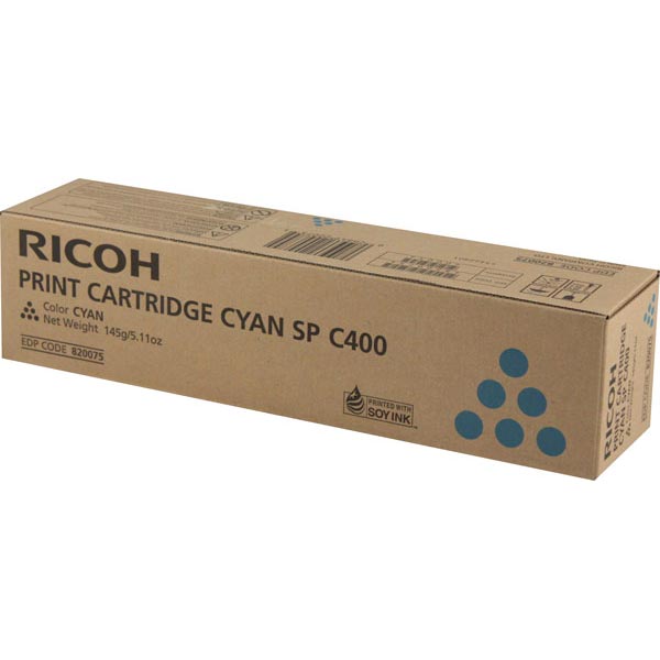 Genuine OEM Ricoh 820075 Cyan Laser Toner Cartridge (6000 page yield)