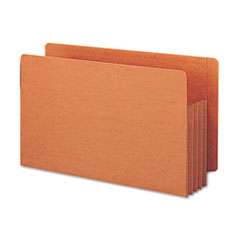 End Tab File Pockets, 3-1/2" Exp, 10/BX, Legal, Red