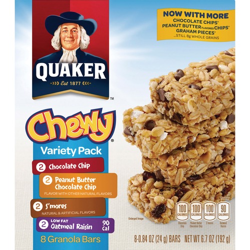 Chewy Granola Bars, Variety Pack, 6.7oz., 8/BX, Assorted