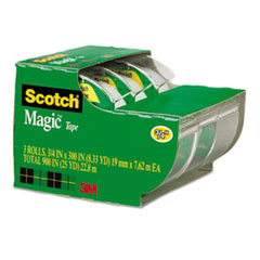 Magic Tape, in Handheld Dispenser, 3/4"x300", 3/PK, Clear