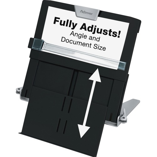In-Line Document Holder, Foldable, 12"x2-1/2"x7-1/2", Black
