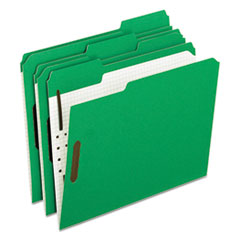 Fastener Folder,Interior Grid,2 Fastener P/Fldr.,50/Bx,Green