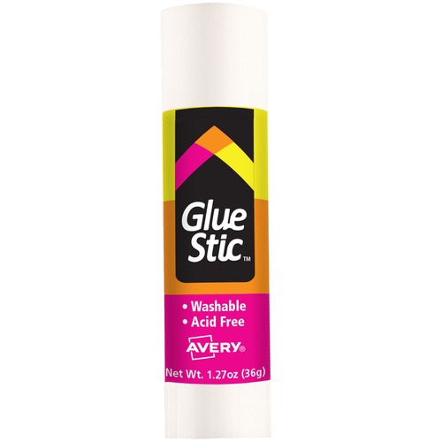 Glue Stic, Permanent, Washable, 1.27 oz., Clear