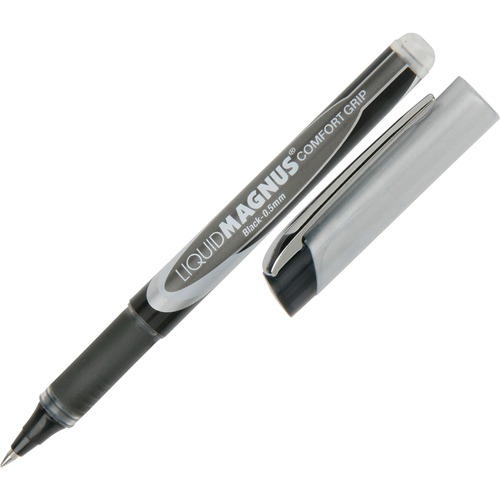 Roller Ball Pens, Comfort Grip, .5mm Micro Pt, Black Ink