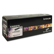 Genuine OEM Lexmark E352H21A High Yield Black Toner (9000 page yield)