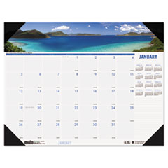 Desk Pad, 12 Months, Jan-Dec, 22"x17", Coastlines