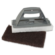 Cleaning Pad Holder, w/2 Pads, 4-1/2"x10", 12/ST, Gray
