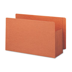 End Tab File Pockets, 5-1/4" Exp, 10/BX, Legal, Red