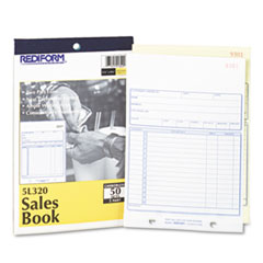Sales Book Form, Carbonless, 2 Part, 5-1/2"x7-7/8", 50/BK