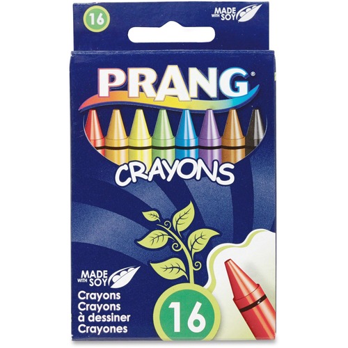 Wax Crayons in Hang Tab Box, 16/BX, Assorted