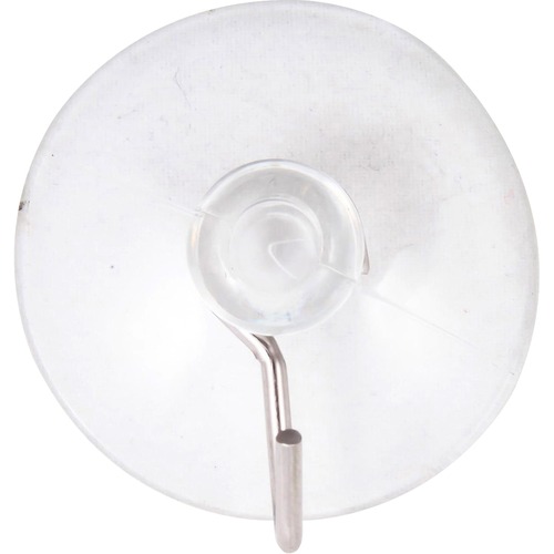 Suction Cups w/ Hook, 1-3/4" Diameter, 50/BX, Clear