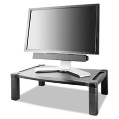 Monitor Stand,Plain, f/Widescreen, 20"x13-1/4"x6-1/2", BK