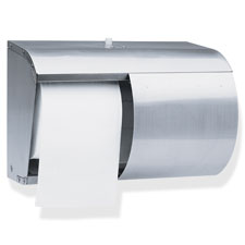 Bath Tissue Dispenser, Coreless Double Roll, Stainless Steel