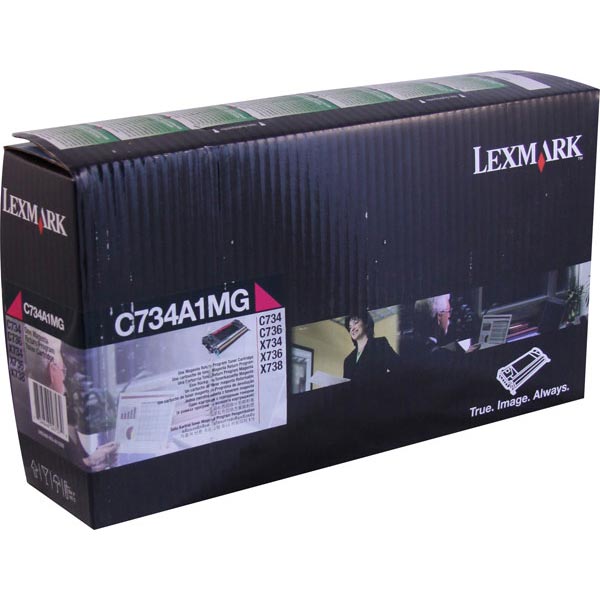 Genuine OEM Lexmark C734A1MG Magenta Toner Cartridge (6000 page yield)