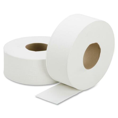 Toilet Tissue, Jumbo Roll, 1-Ply, 3.7"x2000', 12RL/BX, White